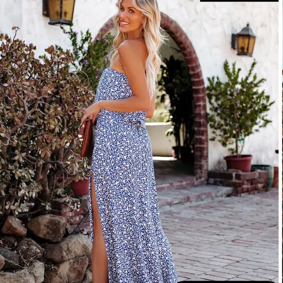 NWT VICI MARA STRAPLESS MAXI DRESS - Picture 6 of 8